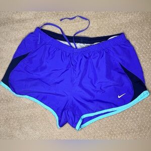 Nike Women's Athletic Shorts in Purple and Teal